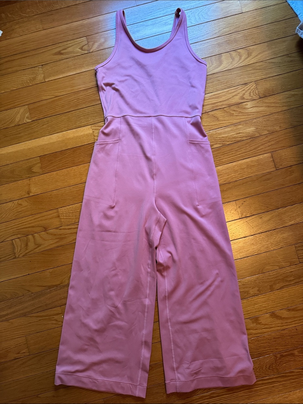 Athleta Pink Sleeveless Wide-Leg Romper